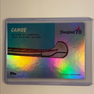 Disneyland 70 Frontierland Canoe Trading Card - Holographic